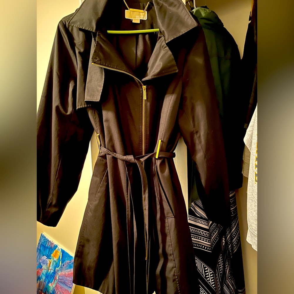 Black belted Michael Kors trench coat.  Great Shape